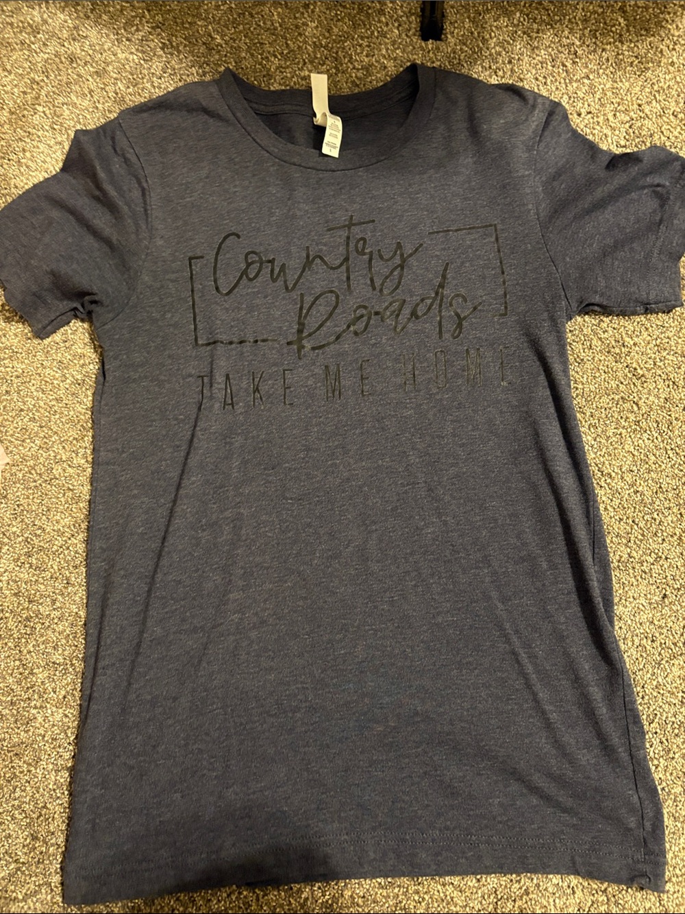 Heather Navy Graphic Tee